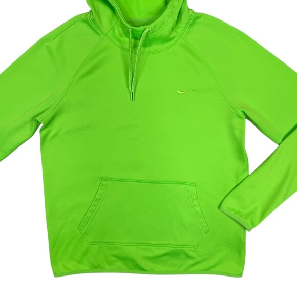 Nike Therma Fit Hoodie Womens Small S Neon Green Running Athletic 685459-380 - Picture 10 of 12